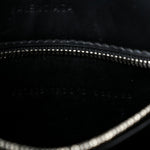 Shiny Calfskin Logo Crocodile Embossed XXS Everyday Tote  Black