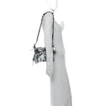 Agneau Arena Graffiti Neo Cagole Handbag XS Black White