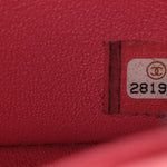 Lambskin Quilted Mini Rectangular Flap Pink