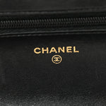Lambskin Quilted Wallet On Chain WOC Black