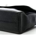 Small Classic Grain Calfskin Medium Lily Black