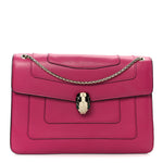 Calfskin Serpenti Forever Snake Strap Crossbody Bag Pink