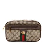 Soft GG Supreme Monogram Medium Ophidia Belt Bag Dark Brown