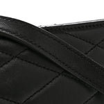 Lambskin Quilted Le Maillon Square Crossbody Bag Black