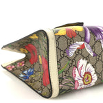 GG Supreme Monogram Flora Textured Calfskin Small Padlock Tote Beige Ebony Multicolor Mystic White