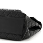 Caviar Quilted Jumbo Kelly Flap Black