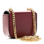 Shiny Calfskin Mini Chain Claude Burgundy