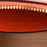 Textured Dollar Calfskin Mini Diana Dome Tote Bag Deep Orange Spicy Cyclamin
