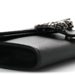 Dollar Calfskin Web Small Dionysus Crossbody Bag Black