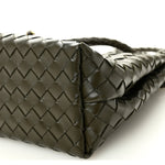 Nappa Intrecciato Medium Andiamo Shoulder Bag Kaki