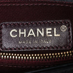 Lambskin Chevron Stitched Medium Envelope Flap Black