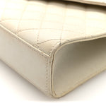 Grain De Poudre Textured Mixed Matelasse Medium Triquilt Monogram Satchel Crema Soft