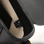 Charisma Calfskin Gucci Embossed Shoulder Flap Bag Black