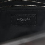 Lambskin Quilted Small Loulou Puffer Monogram Chain Satchel Black