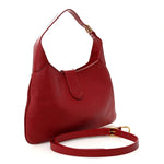 Goatskin Medium Aphrodite Shoulder Bag Hibiscus Red
