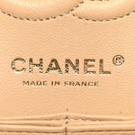 Caviar Quilted Small Double Flap Beige
