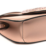 Calfskin Crystal Vlogo Small Loco Shoulder Bag Rose Cannelle