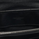Calfskin Y Quilted Monogram Small Loulou Chain Satchel Black