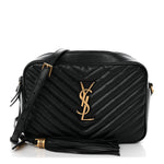 Calfskin Matelasse Monogram Lou Camera Bag Black