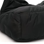 Nylon Medium Monaco Chain Shoulder Bag Black