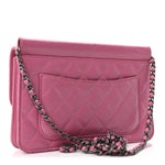 Lambskin Quilted Medium Crossing Times Flap Pink