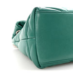 Lambskin Quilted Small Loulou Puffer Monogram Chain Satchel Green Field