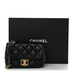 Lambskin Quilted Mini Flap Black