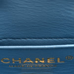 Caviar Quilted Mini Bucket Bag Blue