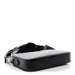 GG Supreme Monogram Azalea Calfskin Retro Interlocking G Wristlet Shoulder Bag Black