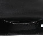 Saffiano Striped Mini Diag Binder Clip Bag Black White Indus