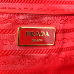 Saffiano Lux Large Double Zip Tote Fuoco