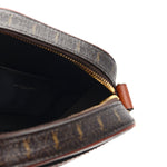 Canvas Smooth Calfskin Le Monogramme Crossbody Pouch Chestnut