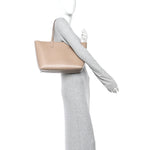 Saffiano Small Zip Tote Beige