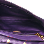 Tessuto Nylon Lurex Embroidered Flap Viola