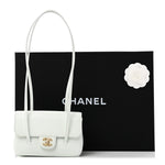 Shiny Caviar Mini Preppy Coco Shoulder Bag Light Blue