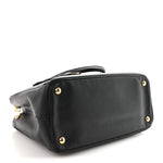 Saffiano Lux Small Galleria Double Zip Tote Black