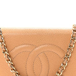 Caviar Timeless CC Wallet on Chain WOC Beige