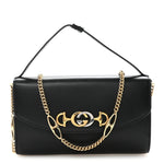Smooth Calfskin Small Zumi Top Handle Shoulder Bag Black