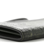 Calfskin Gancini Embossed Wristlet Clutch Dark Green