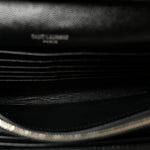 Grain De Poudre Matelasse Chevron Monogram Chain Wallet Black