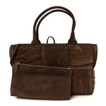 Suede Foulard Intrecciato Small Arco Tote Brownie
