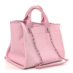 Mixed Fibers Small Deauville Tote Dark Pink