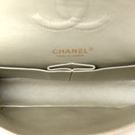 Metallic Canvas Quilted Medium Double Flap Light Gold