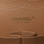 Caviar Quilted Jumbo Double Flap Beige