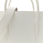 Calfskin Lizard Embossed Medium Paloma White