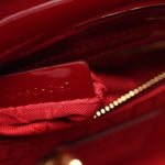 Patent Cannage Mini Lady Dior Red