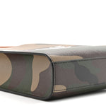 Canvas Calfskin Mini Vertical Cabas Khaki