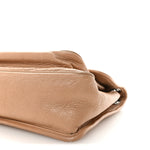 Crinkled Calfskin Matelasse Monogram Medium Niki Chain Satchel Light Taupe