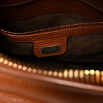 Grained Calfskin Tote Tobacco
