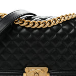Caviar Quilted Medium Boy Flap Black
